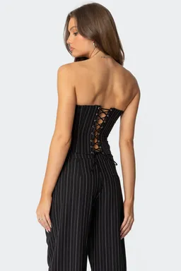 Corset strapless rayas aliza de Edikted en Tops para argentina