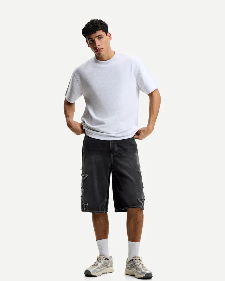 Bermuda baggy con parches de Bershka en Bermudas y Shorts para argentina