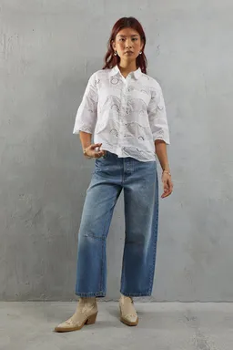 Top encaje festón de Warehouse en Blusas para argentina