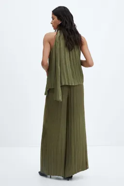 Pantalón wideleg plisado de Mango en Pantalones para argentina