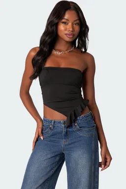 Top halter hayley con volados de Edikted en Tops para argentina