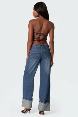 Top halter hayley con volados de Edikted en Tops para argentina