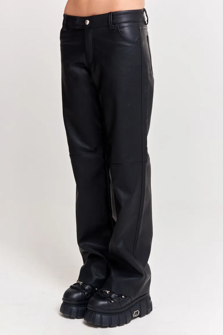 Pantalón recto de tiro medio-bajo con broche metálico en la cintura de 47 Street en Pantalones para argentina