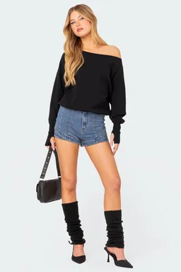 Sweater oversize hombros descubiertos de Edikted en Buzos y Sweaters para argentina