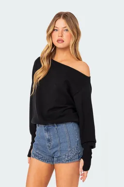 Sweater oversize hombros descubiertos de Edikted en Buzos y Sweaters para argentina