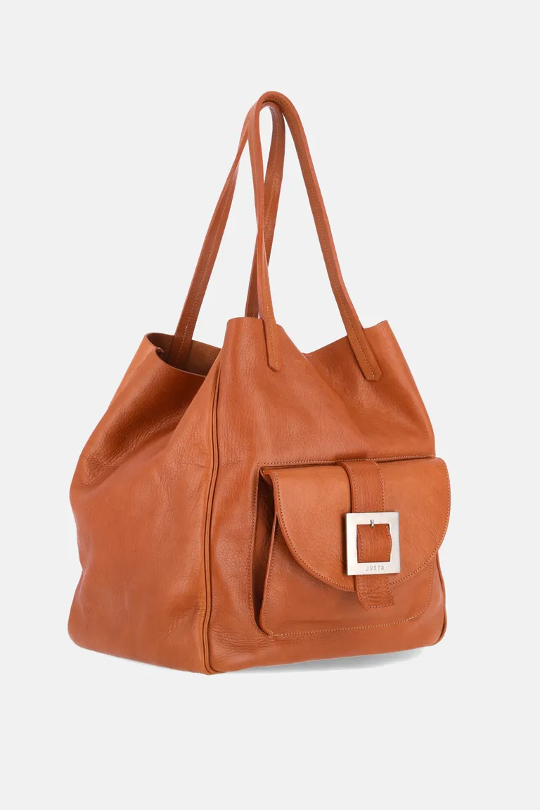 Maxi bolso con manijas largas bolsillo externo con hebilla y cierre de Justaosadia en Bolsos y Carteras para argentina