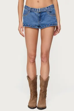 Micro short denim tachas de Edikted en Shorts para argentina