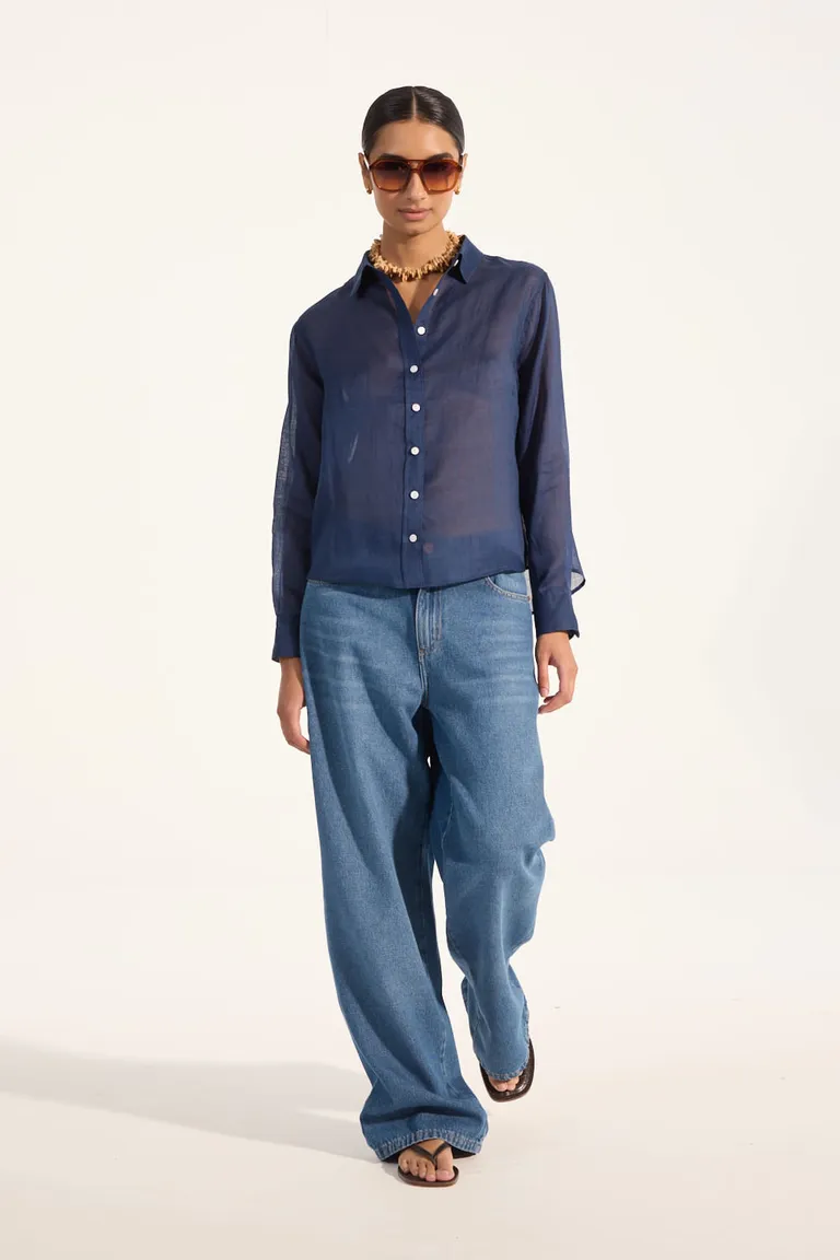 Camisa amplia de ramio, un diseño fresco y natural para tu estilo de Portsaid en Camisas para argentina