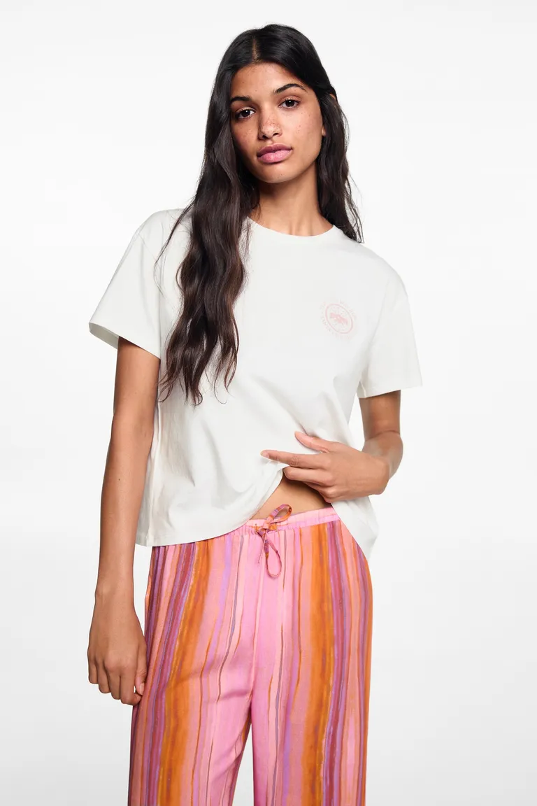 Remera estampada algodón de Mango Teen en Remeras para argentina
