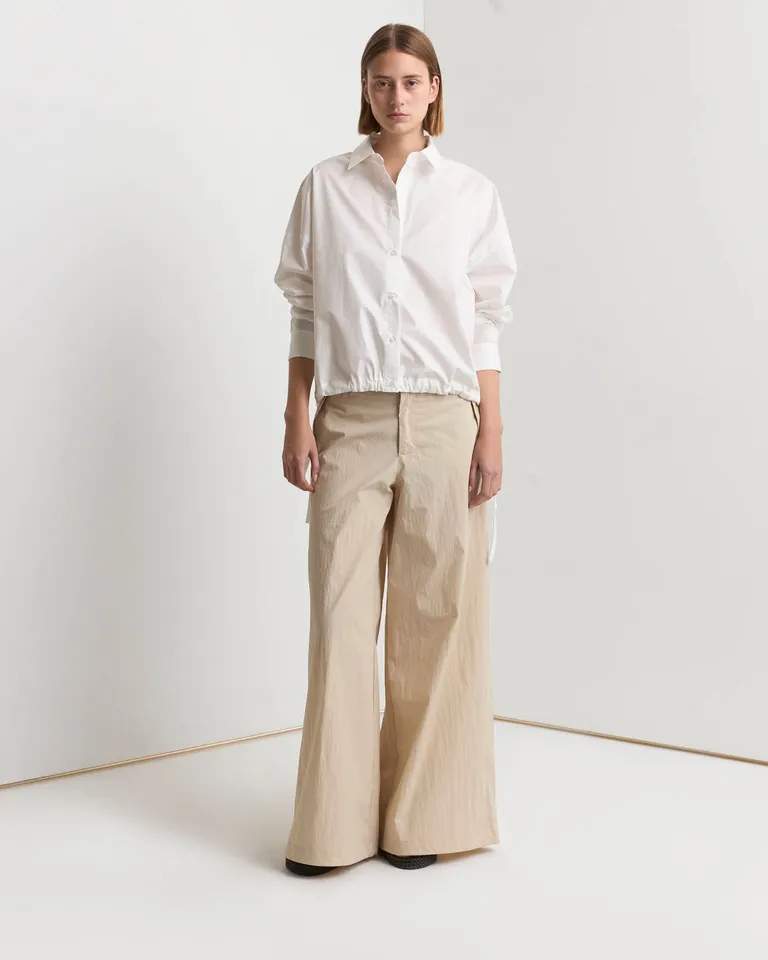 Camisa oversize con detalles ajustables en los laterales de Prüne en Camisas para argentina