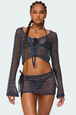 Top crochet idra con nudo de Edikted en Tops para argentina