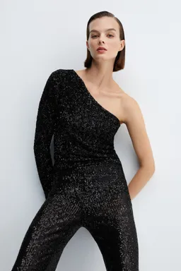 Top asimétrico lentejuelas de Mango en Tops para argentina