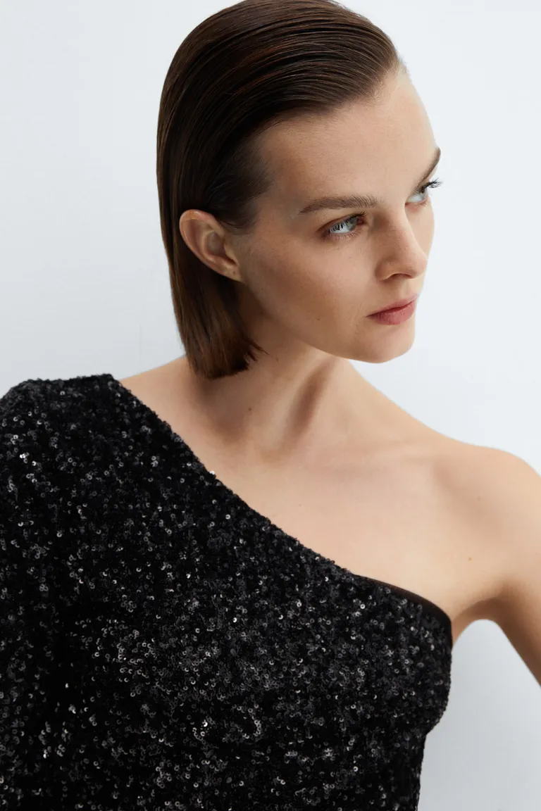 Top asimétrico lentejuelas de Mango en Tops para argentina