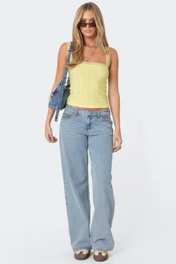 Musculosa ojalillos encaje virginia de Edikted en Tops para argentina