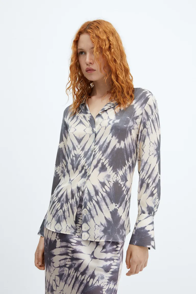 Camisa tiedye satinada de Mango en Camisas para argentina