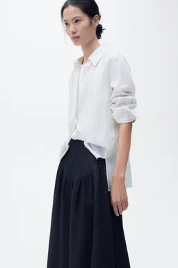 Falda denim evasé de Mango en Faldas para argentina