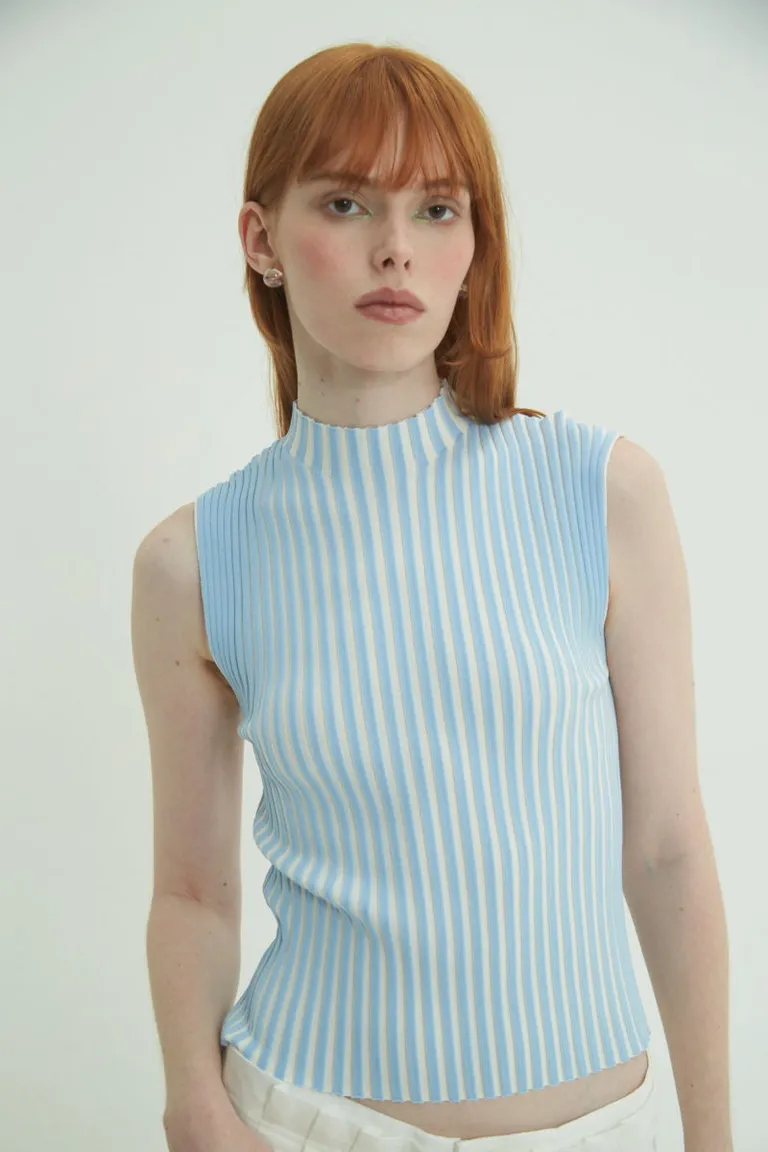 Top de cuello alto con efecto de rayas bicolor reversible de Las Pepas en Tops para argentina
