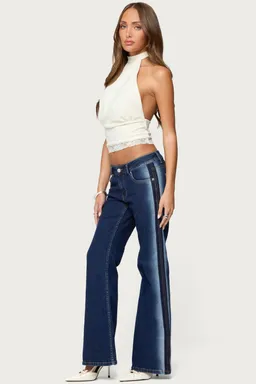 Jeans acampanados tiro bajo aerografiados de Edikted en Pantalones para argentina