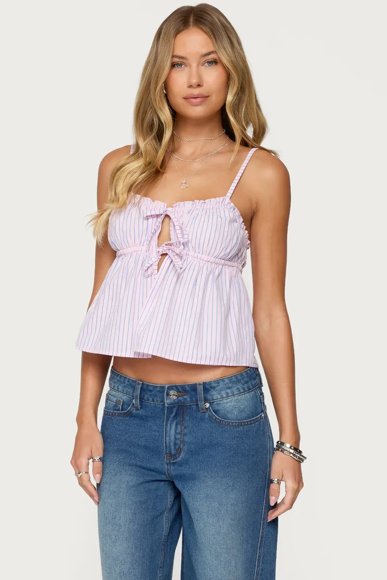Top babydoll rayado avenly de Edikted en Tops para argentina