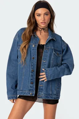 Campera jean oversized dalia de Edikted en Chaquetas para argentina