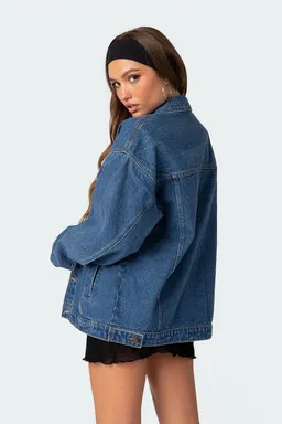 Campera jean oversized dalia de Edikted en Chaquetas para argentina