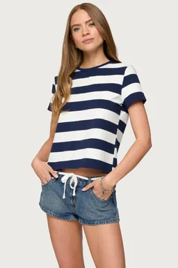 Remera rayada oversize valetta de Edikted en Remeras para argentina