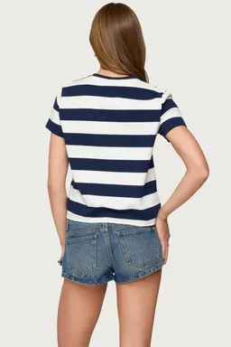 Remera rayada oversize valetta de Edikted en Remeras para argentina