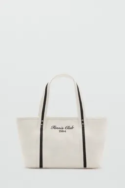 Shopper pequeña mensaje bordado de Mango en Bolsos y Carteras para argentina