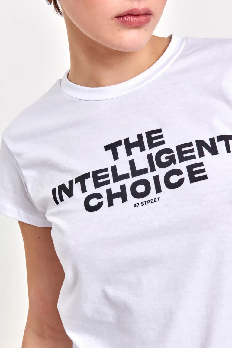 Remera blanca de corte regular con estampa gráfica en contraste de 47 Street en Remeras para argentina