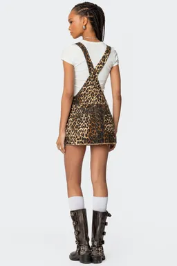 Mini vestido jean animal print de Edikted en Monos para argentina