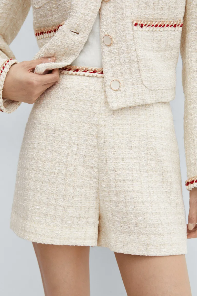 Shorts tweed con ribete de Mango en Shorts para argentina