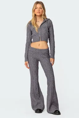 Pantalón acampanado ray trenzado de Edikted en Pantalones para argentina