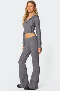 Pantalón acampanado ray trenzado de Edikted en Pantalones para argentina