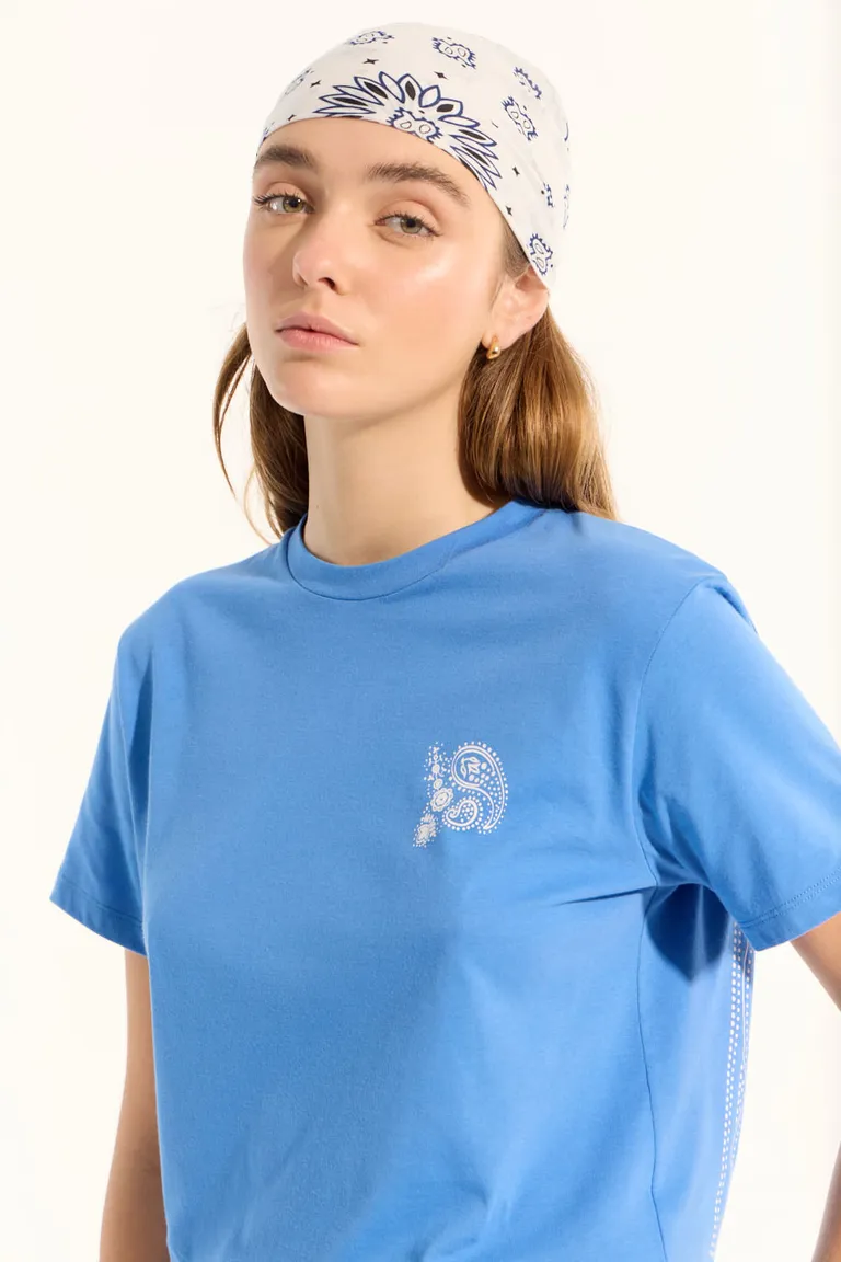 Pañuelo boho estampado de algodón, versátil accesorio para lucir con estilo de Portsaid en Bufandas y Pañuelos para argentina