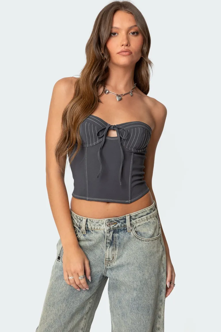 Corset june strapless con lazo de Edikted en Tops para argentina