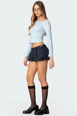 Mini falda pantalón pinzada hebilla de Edikted en Shorts para argentina