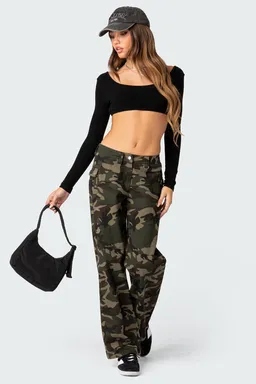 Pantalón cargo tiro bajo aya de Edikted en Pantalones para argentina