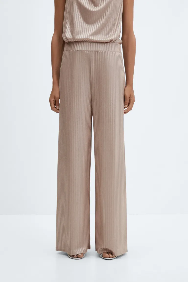 Pantalón wideleg cintura elástica de Mango en Pantalones para argentina