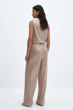 Pantalón wideleg cintura elástica de Mango en Pantalones para argentina