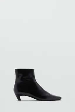Botín cuero tacón kitten de Mango en Botas y Botinetas para argentina