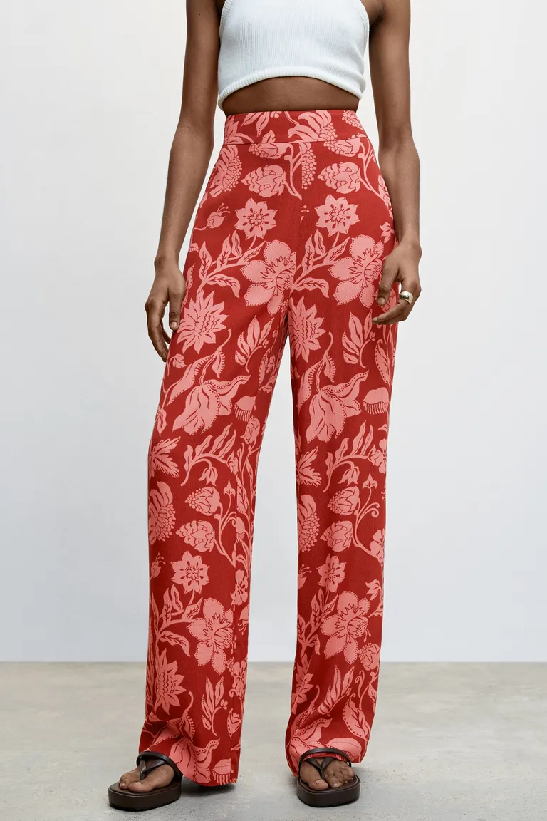 Pantalón palazzo floral de Mango en Pantalones para argentina