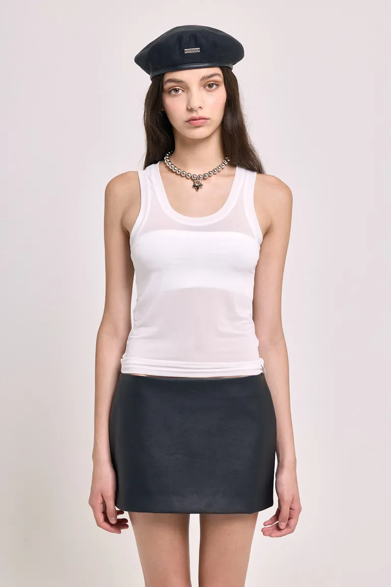 Remera manga larga al cuerpo con efecto de capas superpuestas y escote redondo de 47 Street en Remeras para argentina