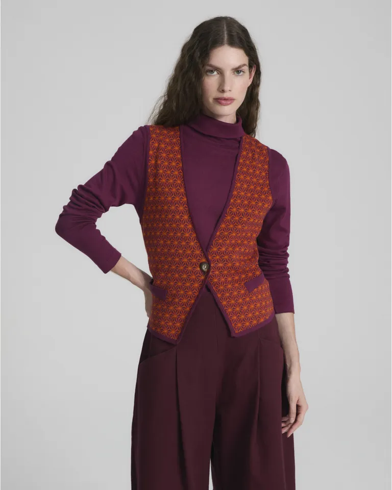 Chaleco sin mangas con escote en V y ajuste posterior regulable de Blue Sheep en Chalecos para argentina