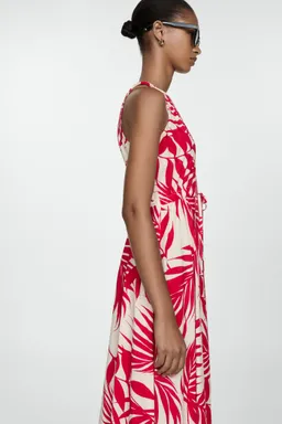 Vestido lazos estampado fluido de Mango en Vestidos para argentina