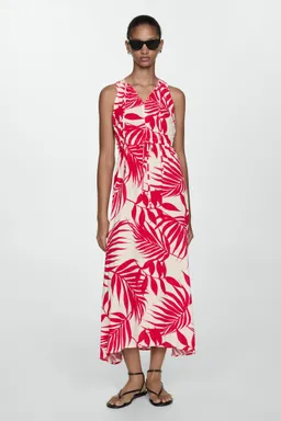 Vestido lazos estampado fluido de Mango en Vestidos para argentina