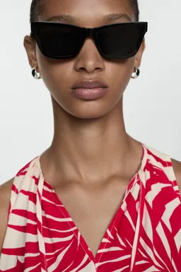 Vestido lazos estampado fluido de Mango en Vestidos para argentina