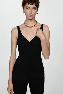 Top punto botones de Mango en Tops para argentina