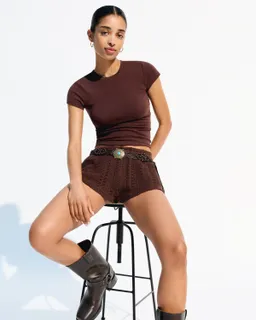 Short crochet rústico de Bershka en Shorts para argentina
