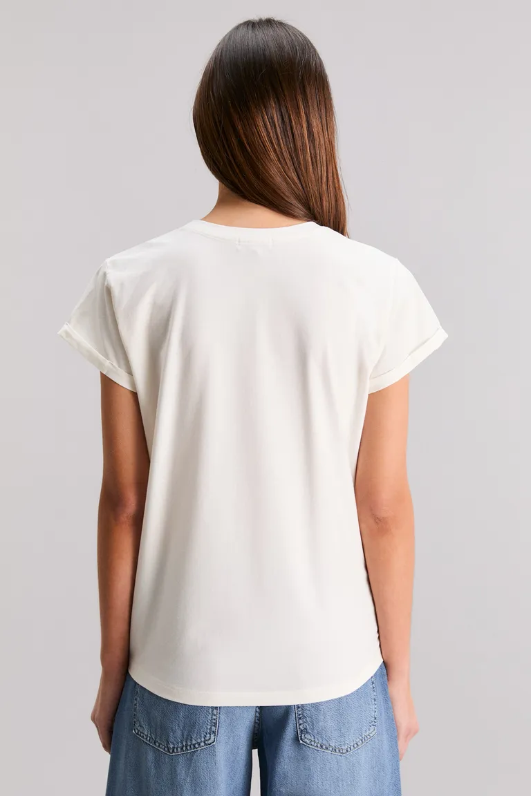 Remera de Algodón con Diseño Gráfico Tropical para Mujer de Kosiuko en Remeras para argentina