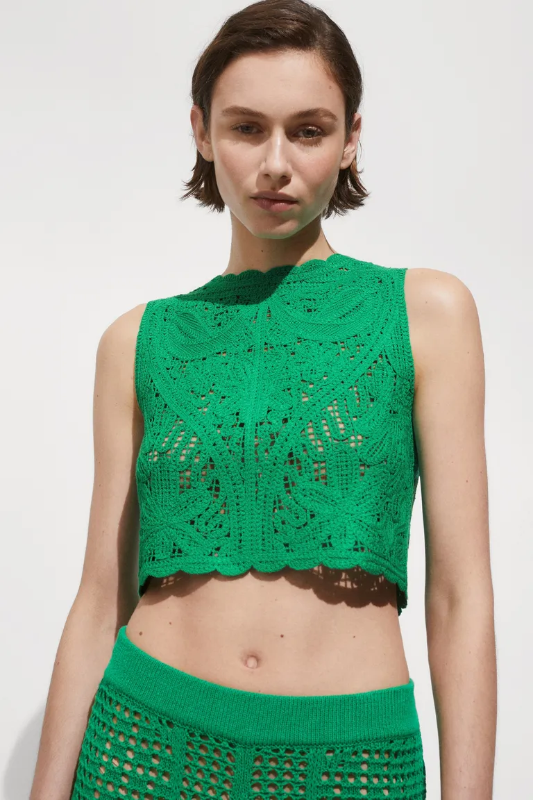 Top crochet floral de Mango en Tops para argentina